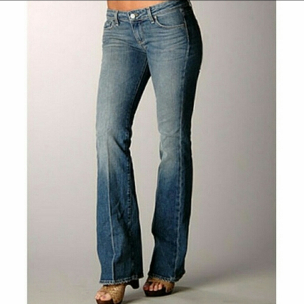 PAIGE Women's Blue Boot Cut Jeans